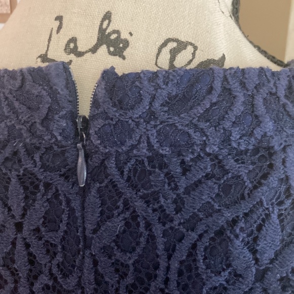 Pinky size large navy blue women’s sleeveless tank top lace - Picture 8 of 9